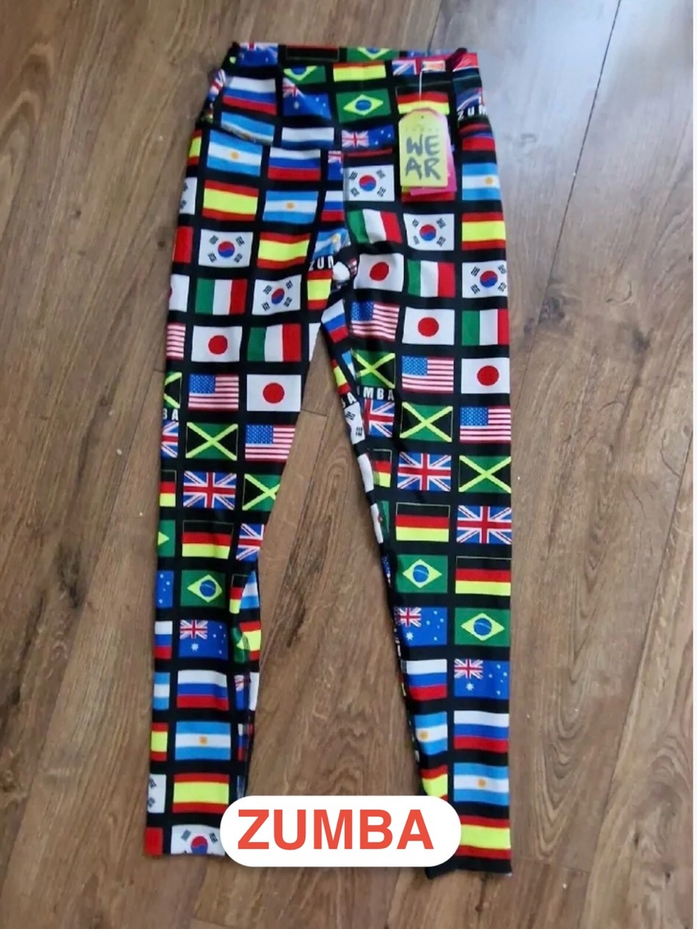 ZUMBA SPIRIT FLAG Leggings - NEW WOTH TAGS - SIZE S